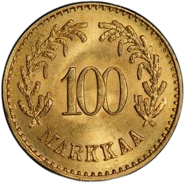 Suomi, 100 markkaa 1926 - back